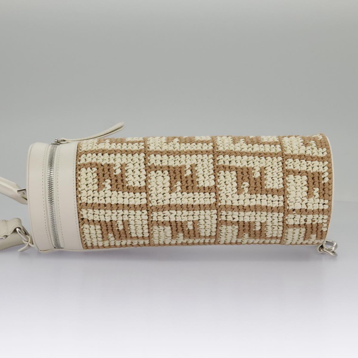 FENDI Zucca Canvas Bottle Shoulder Bag Beige97046A