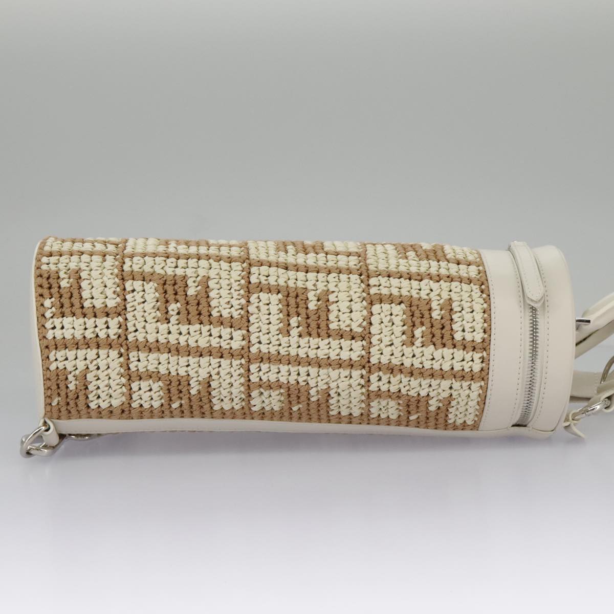 FENDI Zucca Canvas Bottle Shoulder Bag Beige97046A