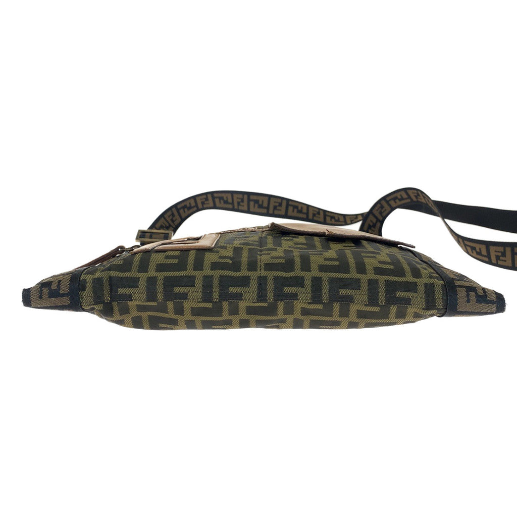 Fendi Zucca Canvas Flat Messenger Bag - '10s
