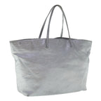 FENDI Tote Bag Leather Silver97104
