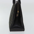 FENDI Zucca Canvas Hand Bag 2way Brown Black gold97106