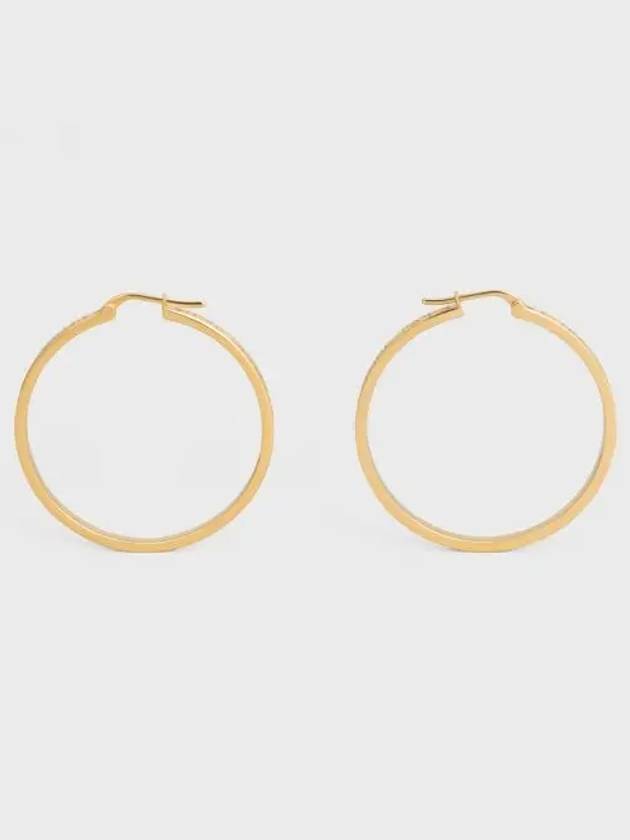 CELINE Paris Large Hoop Earrings Gold