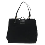 FENDI Mamma Baguette Tote Bag Nylon Leather Black Silver97258