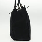 FENDI Mamma Baguette Tote Bag Nylon Leather Black Silver97258