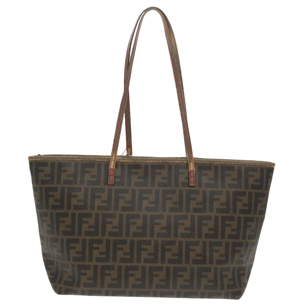 FENDI Zucca Canvas Tote Bag Brown Black Gold97259