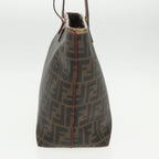 FENDI Zucca Canvas Tote Bag Brown Black Gold97259