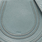 Chloe Light Blue Leather Mini Marcie Crossbody Bag