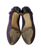Dior High Heel Metallic Pumps in Purple Suede