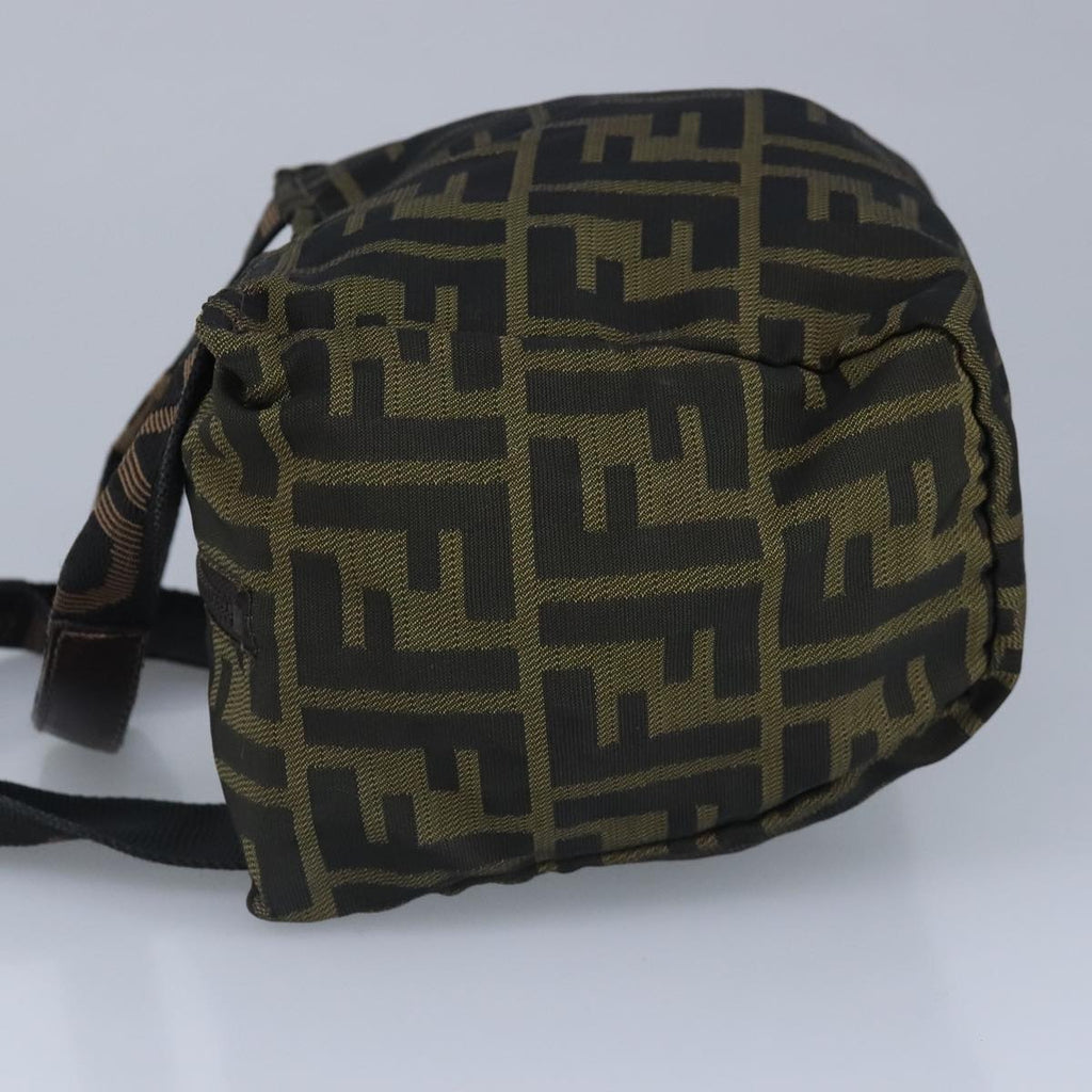 FENDI Zucca Canvas Hand Bag Brown Black97622