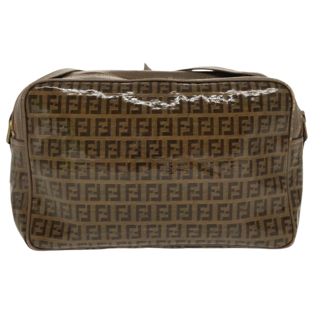 FENDI Zucchino Canvas Shoulder Bag Old Model Beige97647