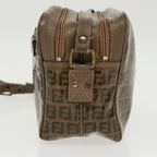 FENDI Zucchino Canvas Shoulder Bag Old Model Beige97647
