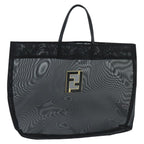 FENDI Mesh Tote Bag Nylon Black Gold97689
