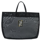FENDI Mesh Tote Bag Nylon Black Gold97689
