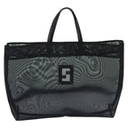 FENDI Mesh Tote Bag Nylon Black Gold97689