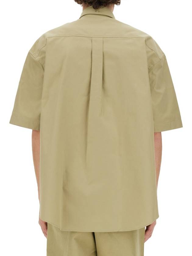 Burberry Cotton Oxford Short Sleeve Shirt Green