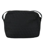FENDI Zucchino Canvas Shoulder Bag Black97778