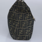 FENDI Zucca Canvas Shoulder Bag Black Brown gold97896