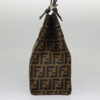 FENDI Zucca Canvas Tote Bag Brown Black Silver97934