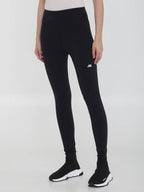 Balenciaga reflective logo leggings black