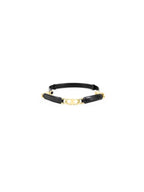 CELINE Small Gourmet Triomphe Leather Belt Black