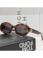 CELINE Eyewear Triomphe Logo Temple Sunglasses Havana