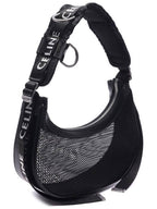 CELINE Mesh Tracking Shoulder Bag Black
