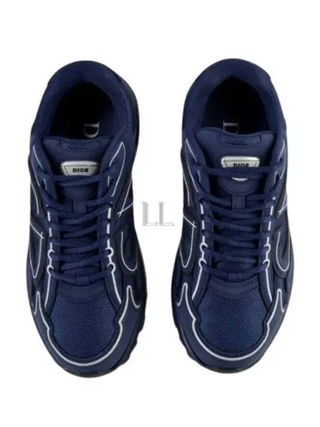 B30 CD Logo Patch Technical Fabric Low Top Sneakers Navy Dior