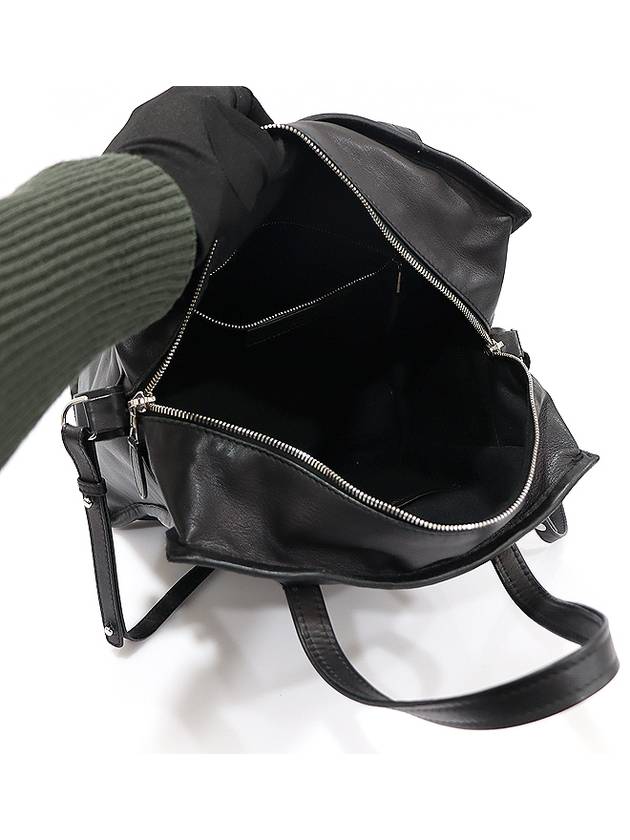 Balenciaga 443096 Black leather silver Bazaar shopper small 2WAY