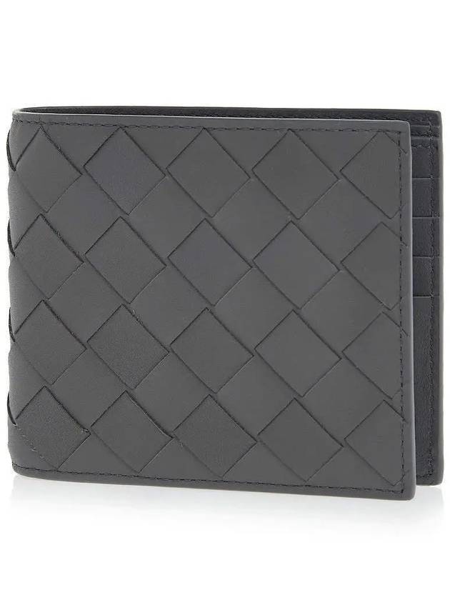 Bottega Veneta Intrecciato Bifold Half Wallet Graphite