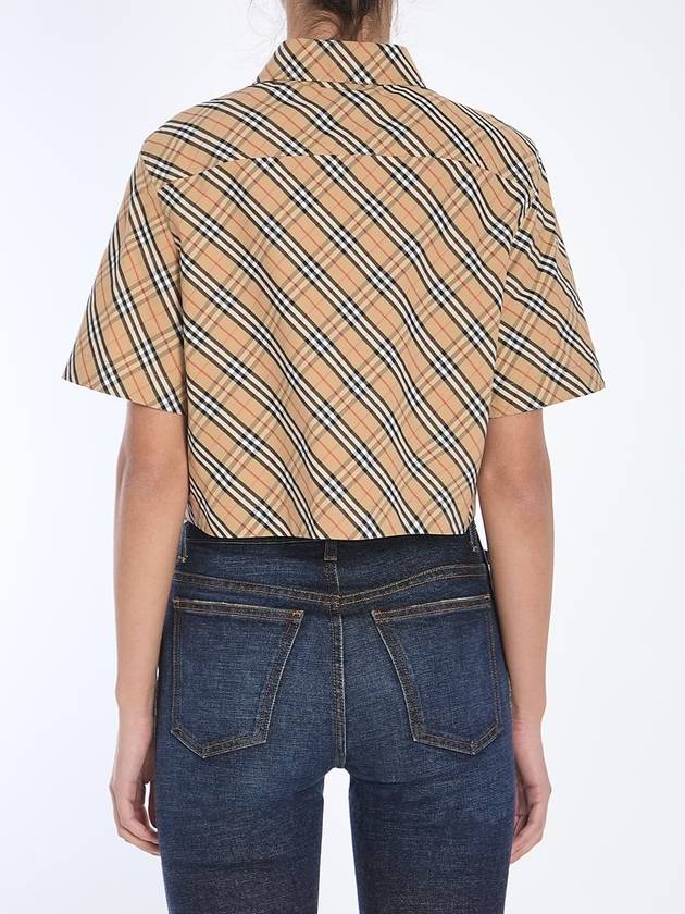 Burberry Check Cropped Shirt