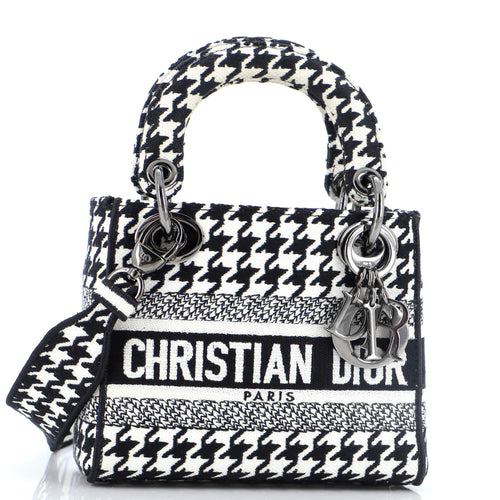 Dior Lady D-Lite Bag Houndstooth Canvas Mini
