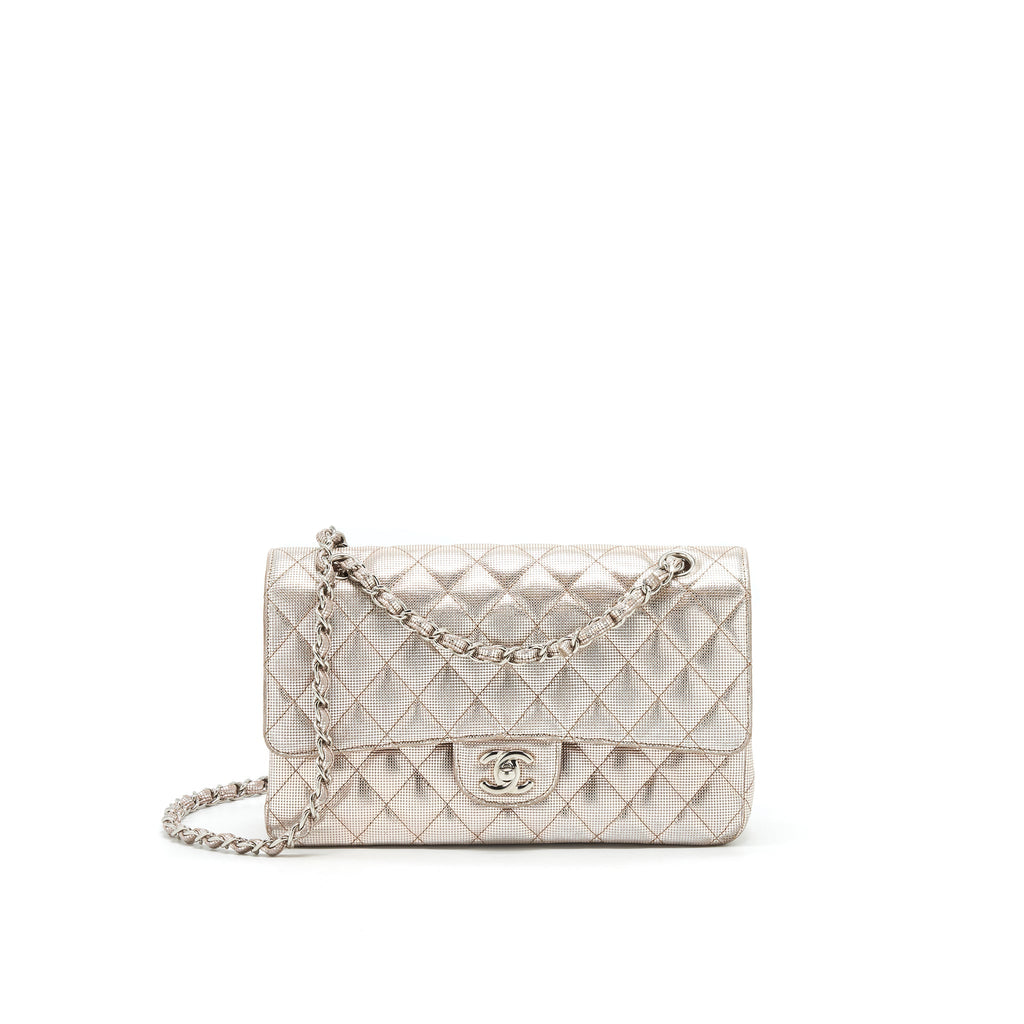 CHANEL SEASONAL MEDIUM FLAP BAG IN CHAMPAGNE PINK SHW