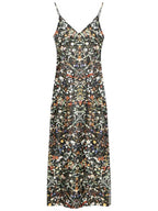 Burberry Burberry Maris Floral Silk Slip Dress In Black Ip Pattern, Brand Size 8 (US Size 6)