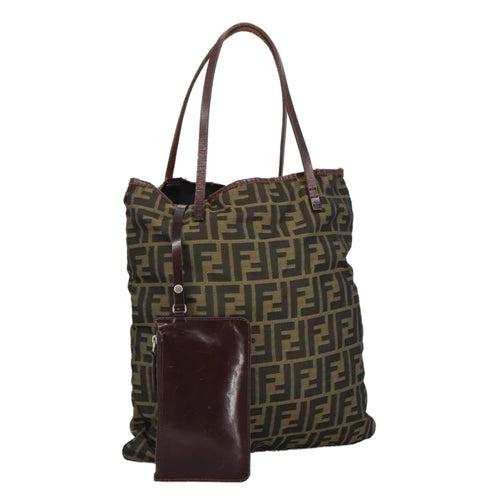 FENDI Zucca Canvas Tote Bag Brown Black98219
