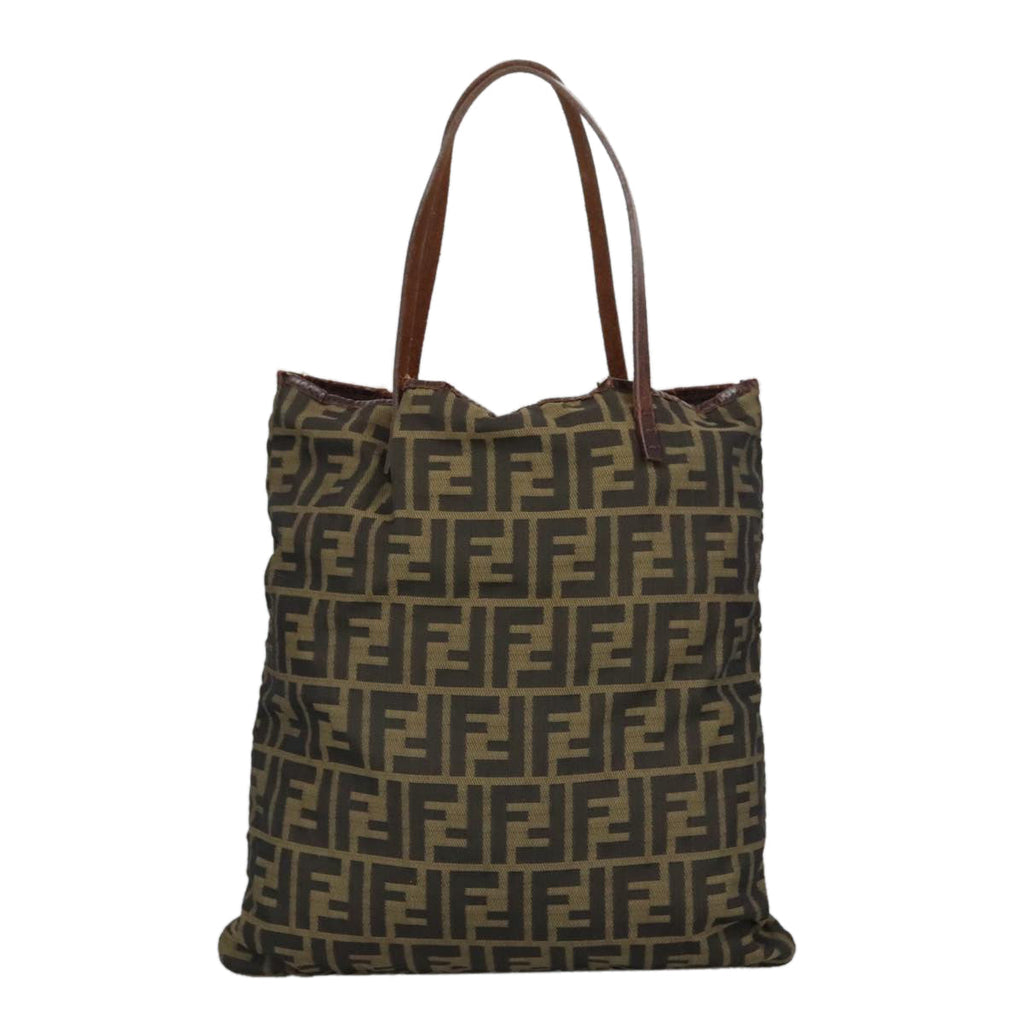 FENDI Zucca Canvas Tote Bag Brown Black98219