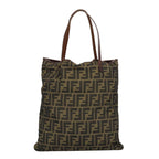 FENDI Zucca Canvas Tote Bag Brown Black98219