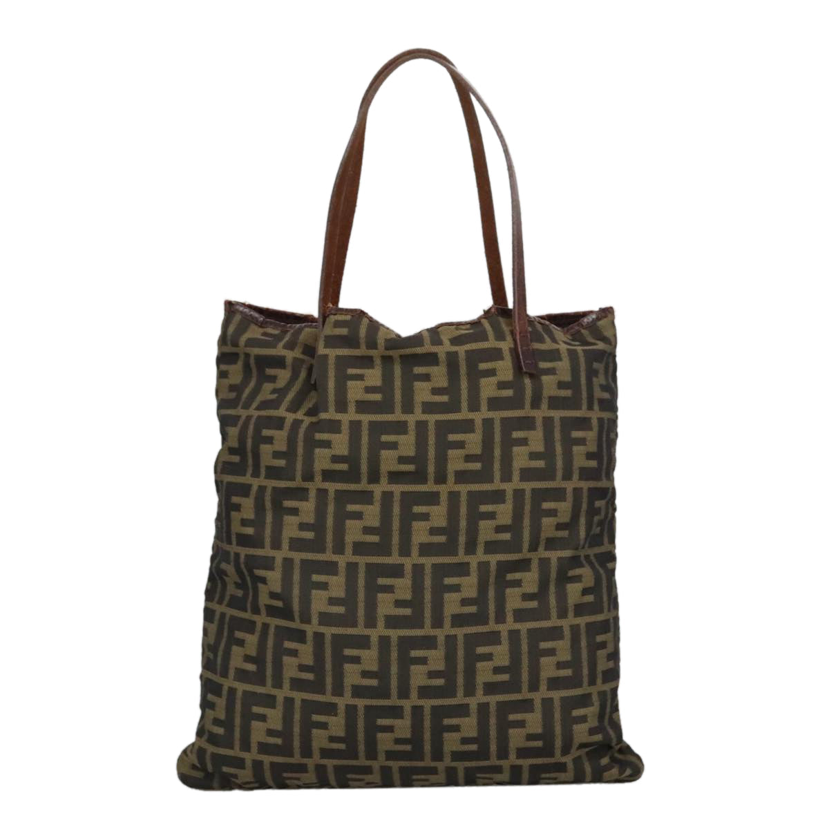 FENDI Zucca Canvas Tote Bag Brown Black98219