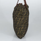FENDI Zucca Canvas Tote Bag Brown Black98219