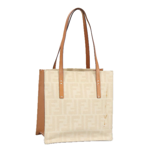 FENDI Zucca Canvas Tote Bag White98220