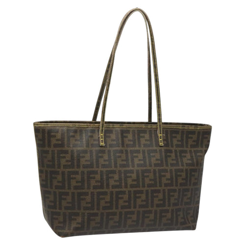 FENDI Zucca Canvas Tote Bag Brown Black98230