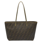 FENDI Zucca Canvas Tote Bag Brown Black98230
