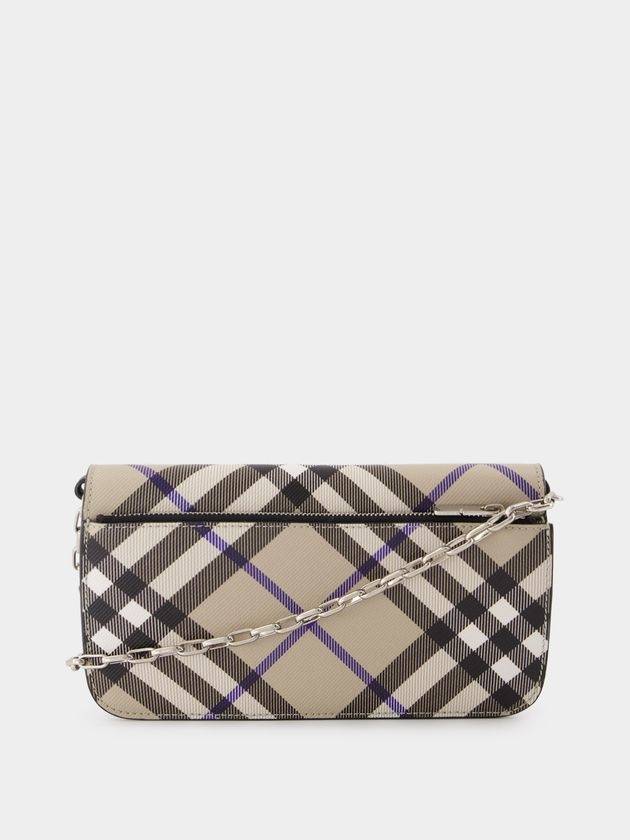 Burberry Bin Wallet On Chain - Burberry - Synthetic Leather - Neutral