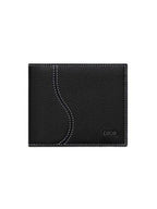 Saddle Grained Calfskin Leather Cald Wallet Black Dior