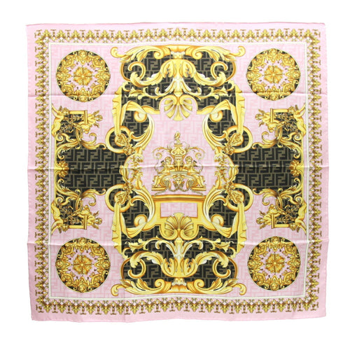 Fendi  pink Silk Scarf ()