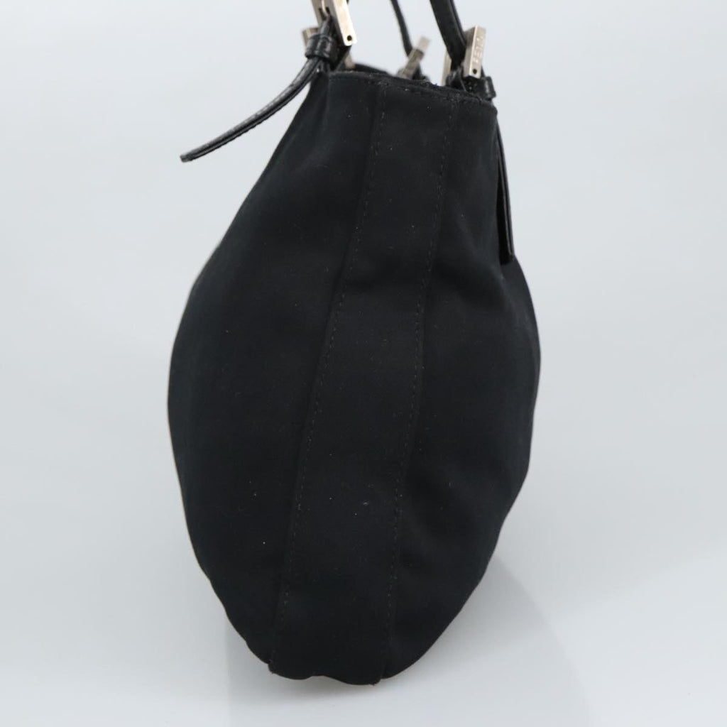 FENDI Mamma Baguette Shoulder Bag Nylon Black Silver98783