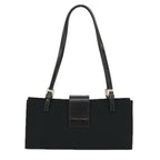 FENDI Mamma Baguette Shoulder Bag Nylon Black Silver98843