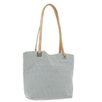 FENDI Zucchino Canvas Tote Bag Light Blue Silver98887