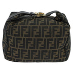 FENDI Zucca Canvas Vanity Pouch Brown Black Gold98904