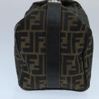 FENDI Zucca Canvas Vanity Pouch Brown Black Gold98904