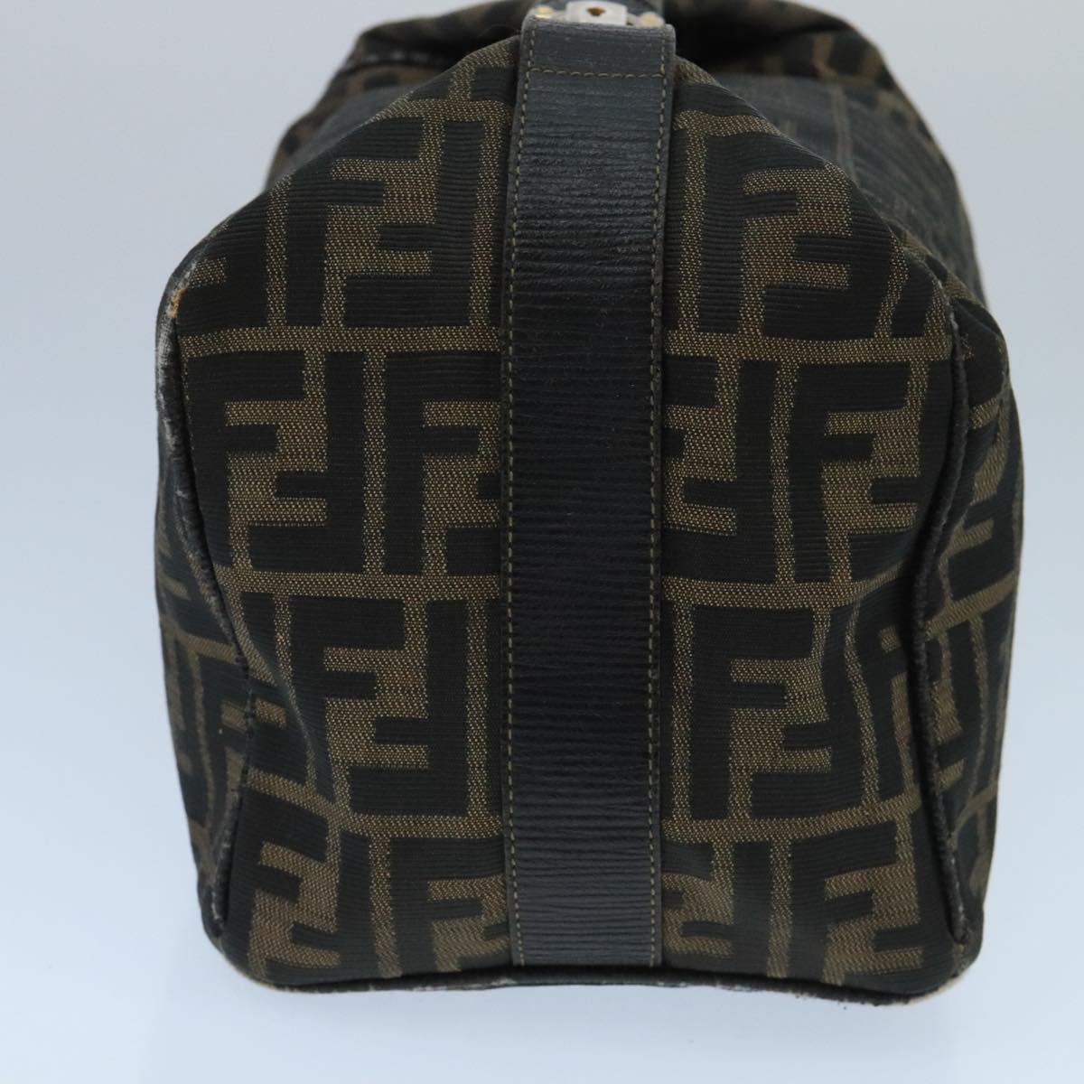 FENDI Zucca Canvas Vanity Pouch Brown Black Gold98904